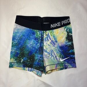 RARE Nike Pro Galaxy Multicolor Shorts